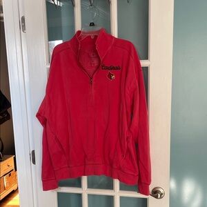 Colosseum Louisville Cardinals Red Women's Half-Zip Sweatshirt